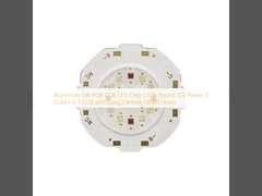 Alumínio 5W RGB COB LED Chip Circular 12V Potência 3 cores em 1 COB com longa vida útil 50000 horas